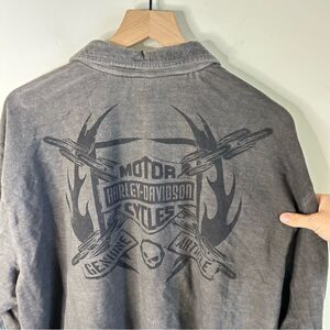 Harley-Davidson Charcoal Gray Skull Graphic Jacket size 2XL